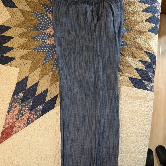 Giorgio Armani Men's Navy Striped Casual Dress Pants - Picture 2 of 14